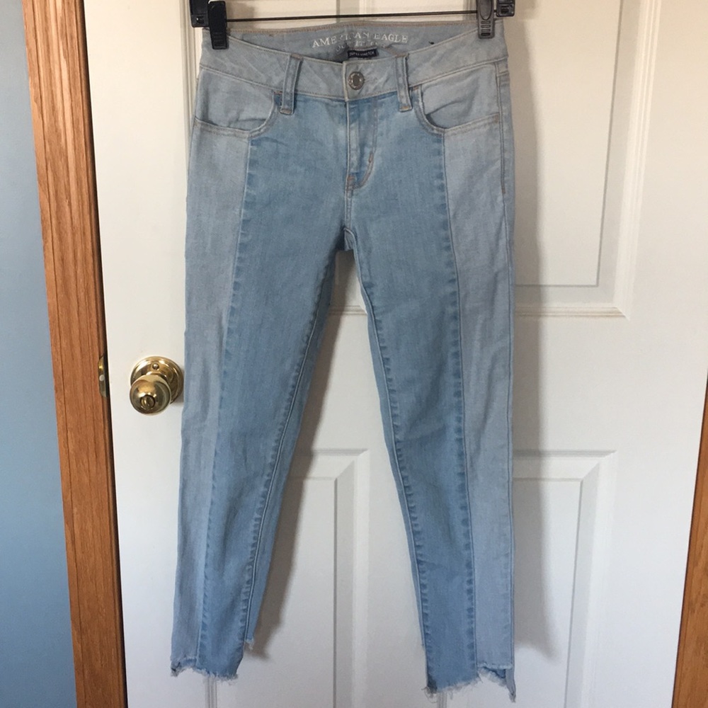 American eagle light wash skinny jeans size 0